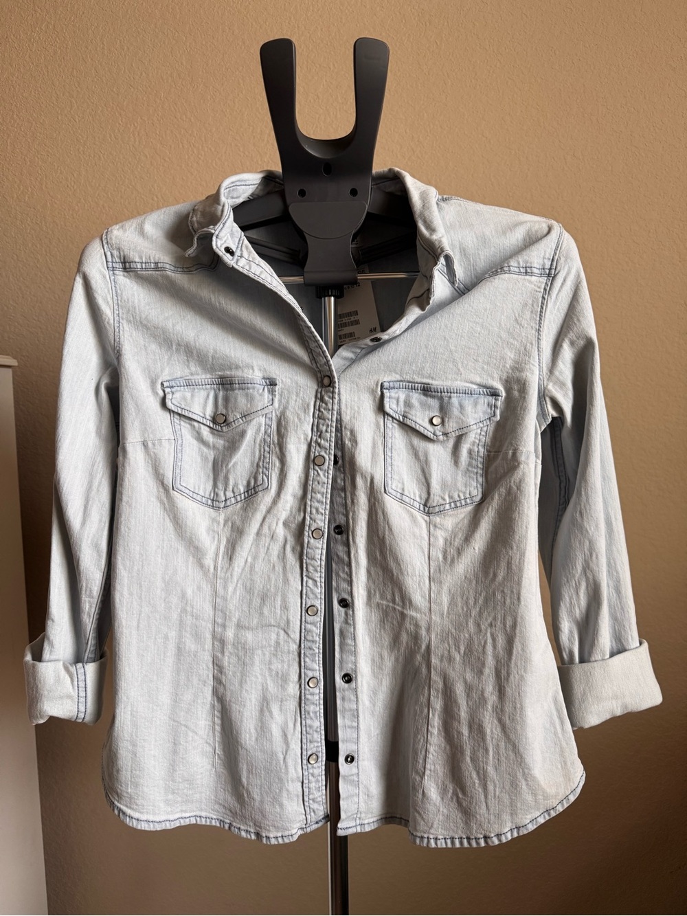 H&M Pale Blue Denim Shirt Jacket